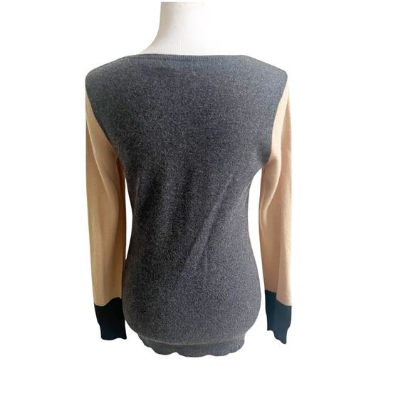 LRL Ralph Lauren Cashmere Sweater Women Sz M Color-block Round Neck Long Sleeve - Picture 6 of 7